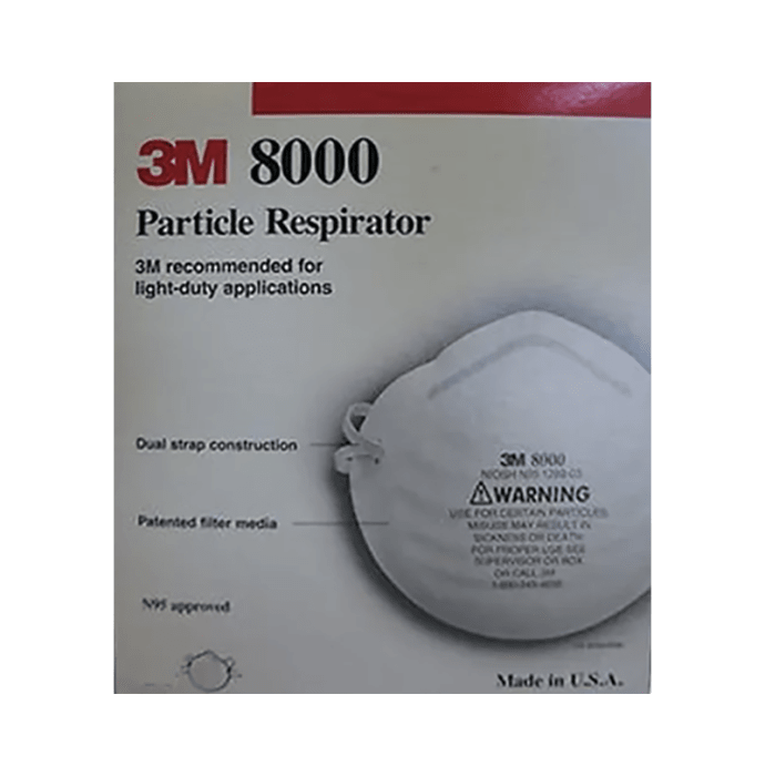 3m n95 8000 particle respirator mask pack of 10